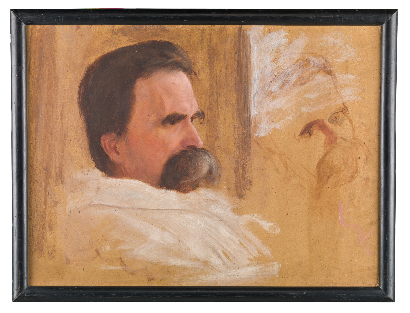Hans Olde: Friedrich Nietzsche, Öl auf Karton, 1899
