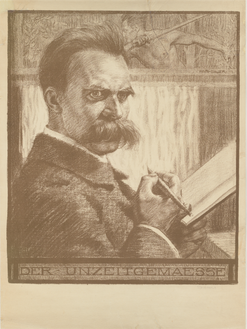 Karl Bauer: Der Unzeitgemässe, Lithografie, 1903