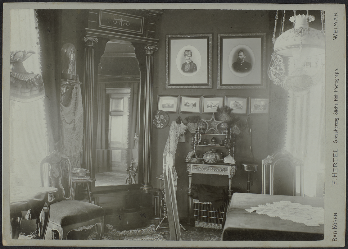 F. Hertel, Wohnzimmer von Elisabeth Förster-Nietzsche, um 1900