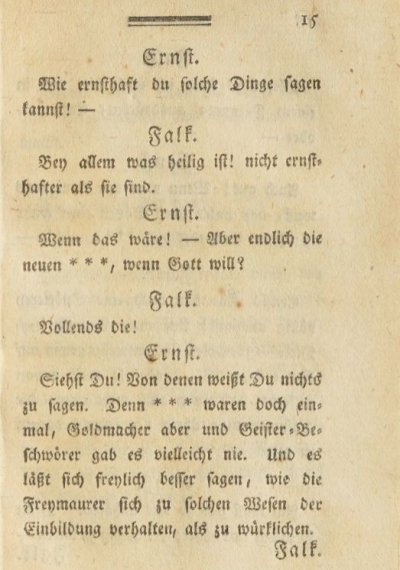 Gotthold Ephraim Lessing: Ernst und Falk, 1780 (c) Klassik Stiftung Weimar