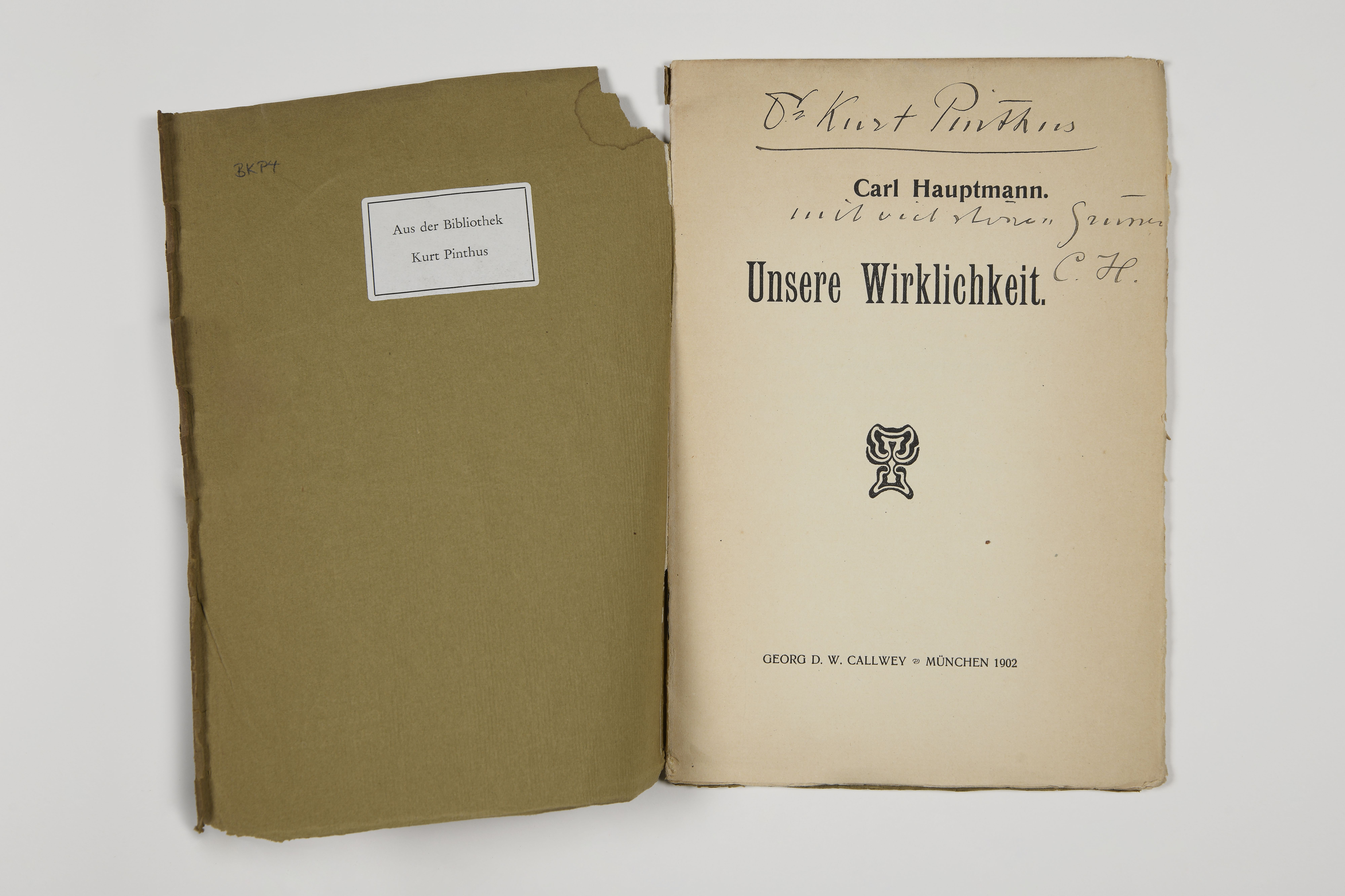 Carl Hauptmann: Unsere Wirklichkeit. München 1902, DLA Marbach (BKP4), Foto: Anja Bleeser