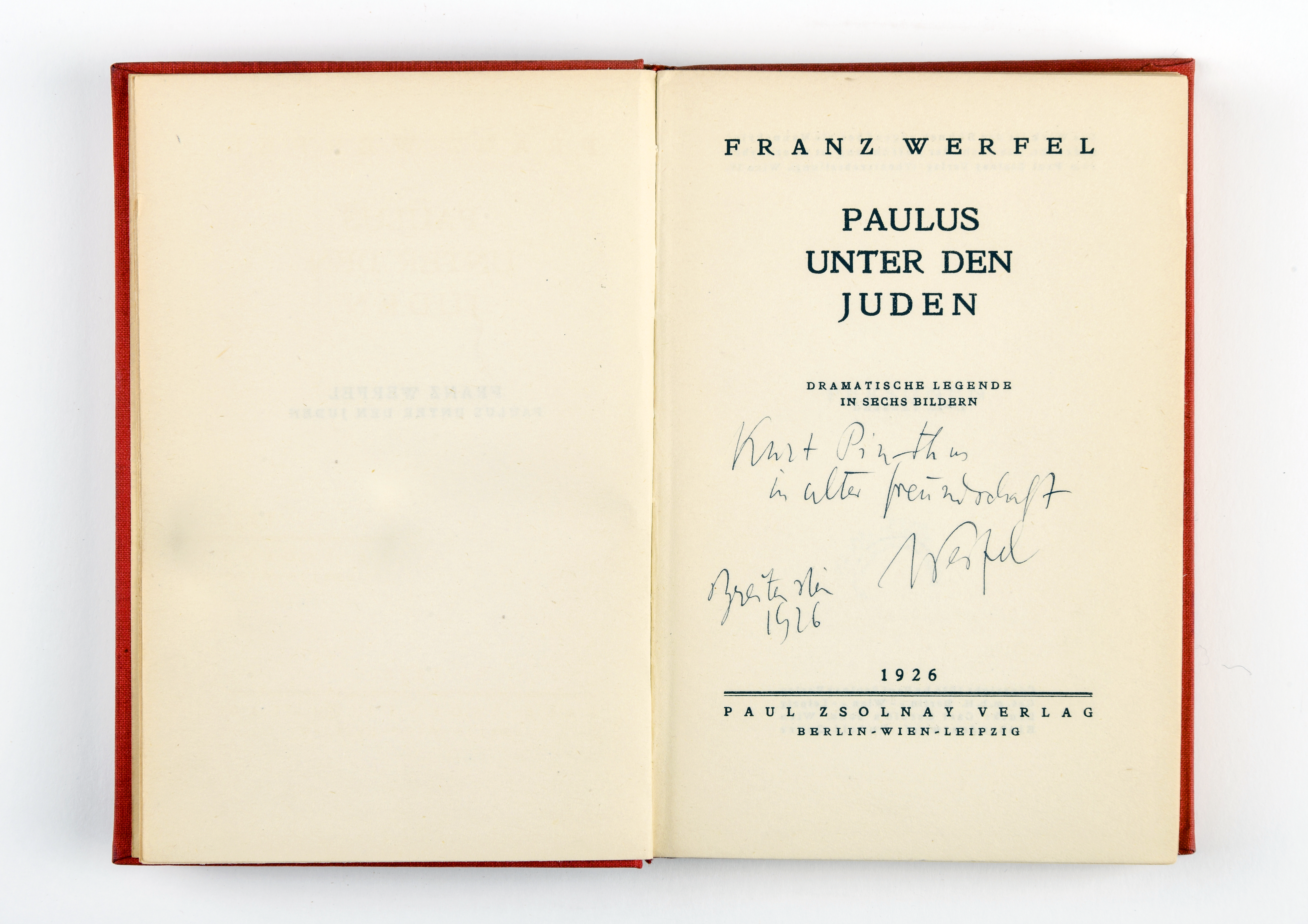 Franz Werfel: Paulus unter den Juden. Berlin 1926, DLA Marbach (BKP4), Foto: Anja Bleeser